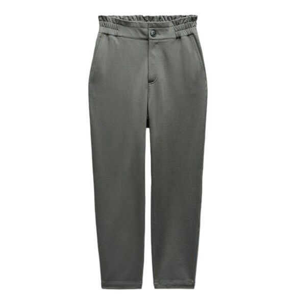 ZARA NWOT ELASTIC WAIST PAPERBAG PANTS Size L - Picture 3 of 12